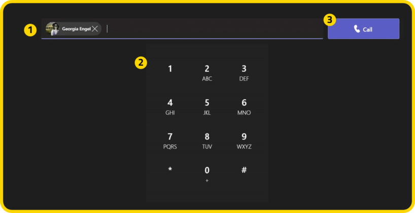 Microsoft Teams Rooms Making a Call Screen Microsoft Teams Rooms Making a Call Screen